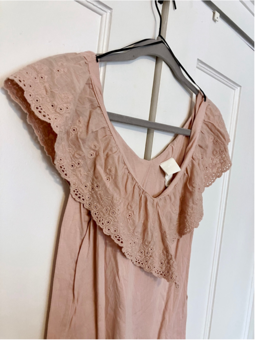 BOHO CHIC H&M DUSTY ROSE RUFFLE TOP - Picture 2 of 5